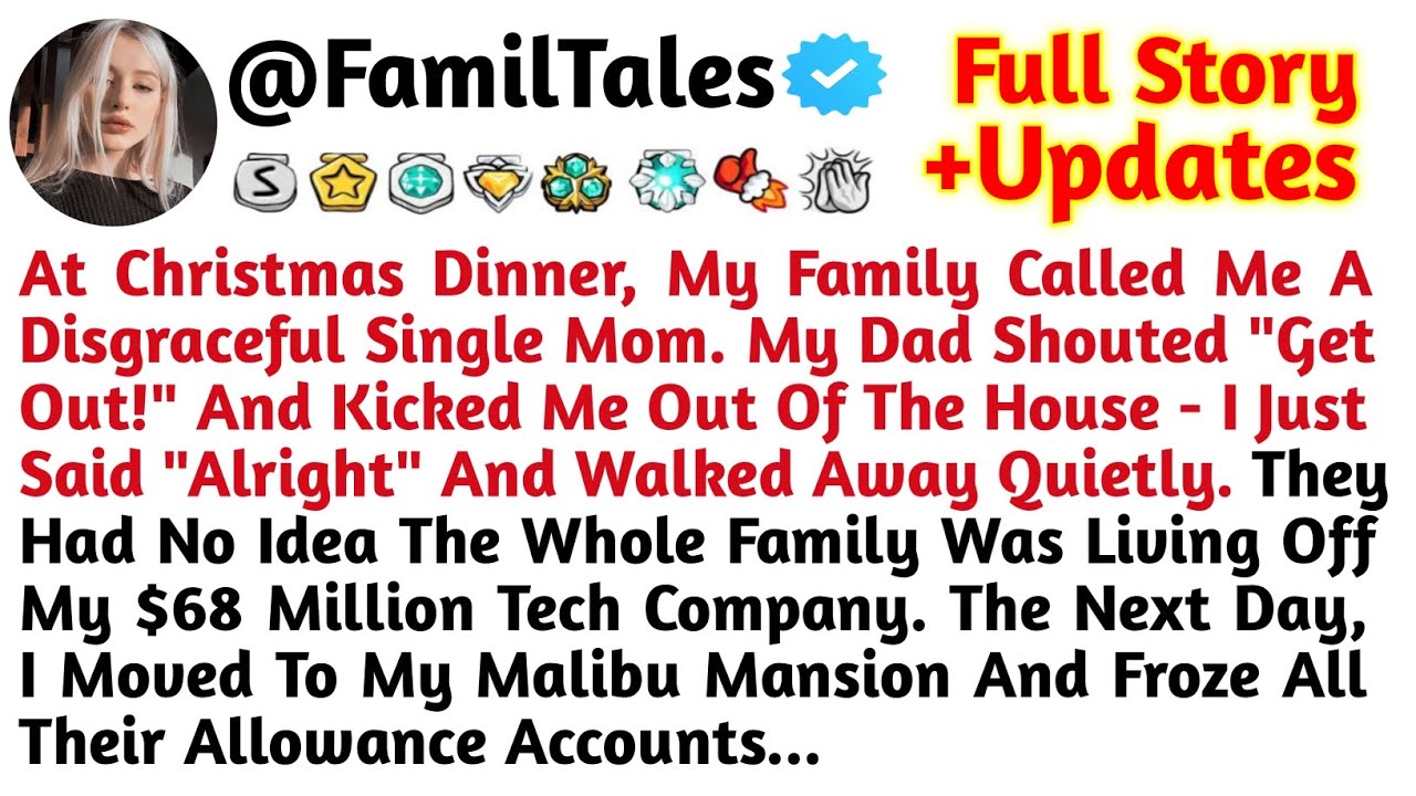 За рождественским ужином моя семья обозвала меня позорной матерью-одиночкой. Отец крикнул: «Убира...