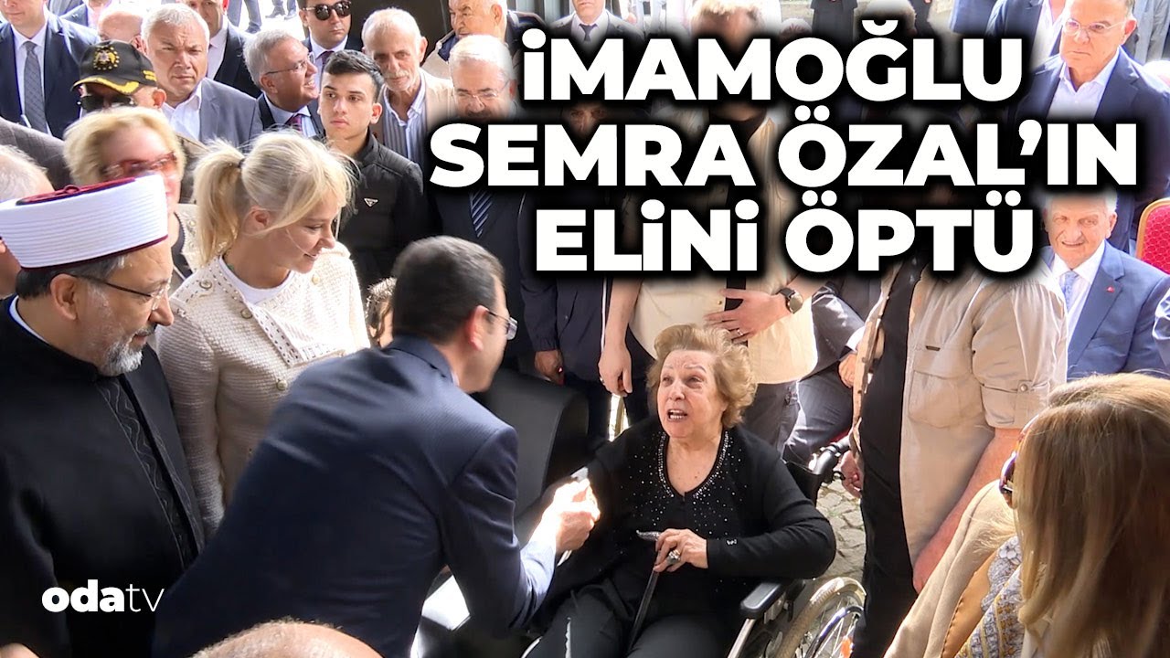 Ekrem İmamoğlu, Turgut Özal’ın cenaze töreninde Semra Özal'ın elini öptü