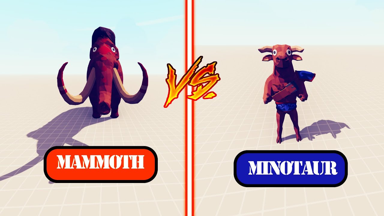 70 MINOTAUR VS 70 MAMMOTH - Totally Accurate Battle Simulator TABS