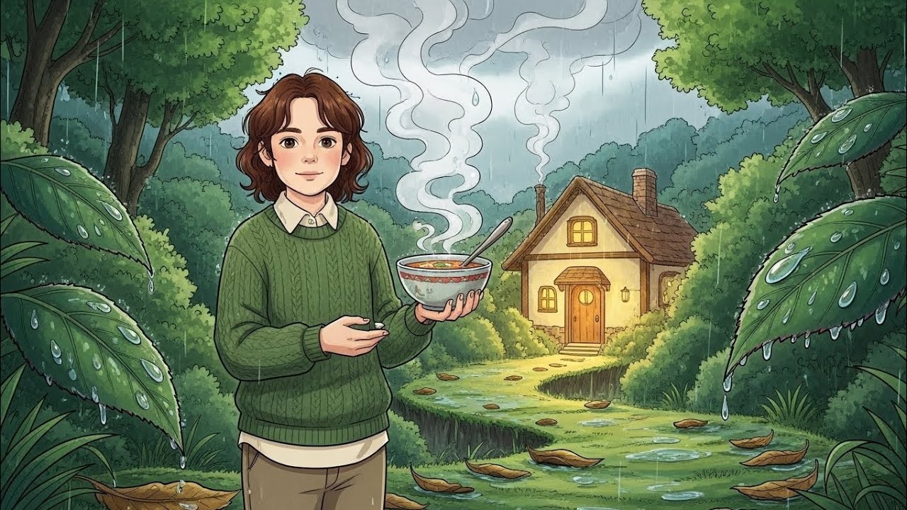 Making Warm Soup in a Quiet Countryside Home 🍵🌧️ | Ghibli-style video 