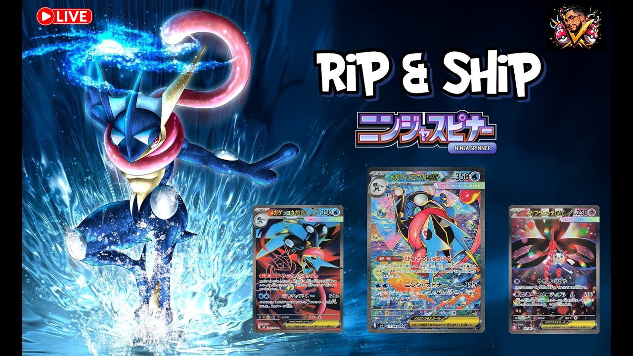 Searching For Greninja From the new set Ninja Spinner - Pokemon Live Open TCG  Store - Giveaways