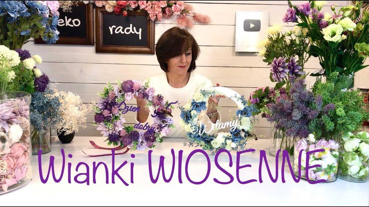 💜💙WIANKI WIOSENNE 2 wersje 💙💜/ DEKORACJE WIOSENNE