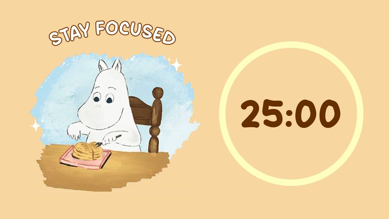 🥞 Study with Me | Moomin Breakfast and Focused | 25/5 Timer | No Mid Ads 🎶 | 4 Hour Focus Session