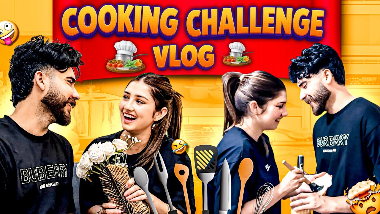 Evu VS Daman👩‍🍳🥘COOKING CHALLENGE / kitchen vch pai puri khapp😂❤️