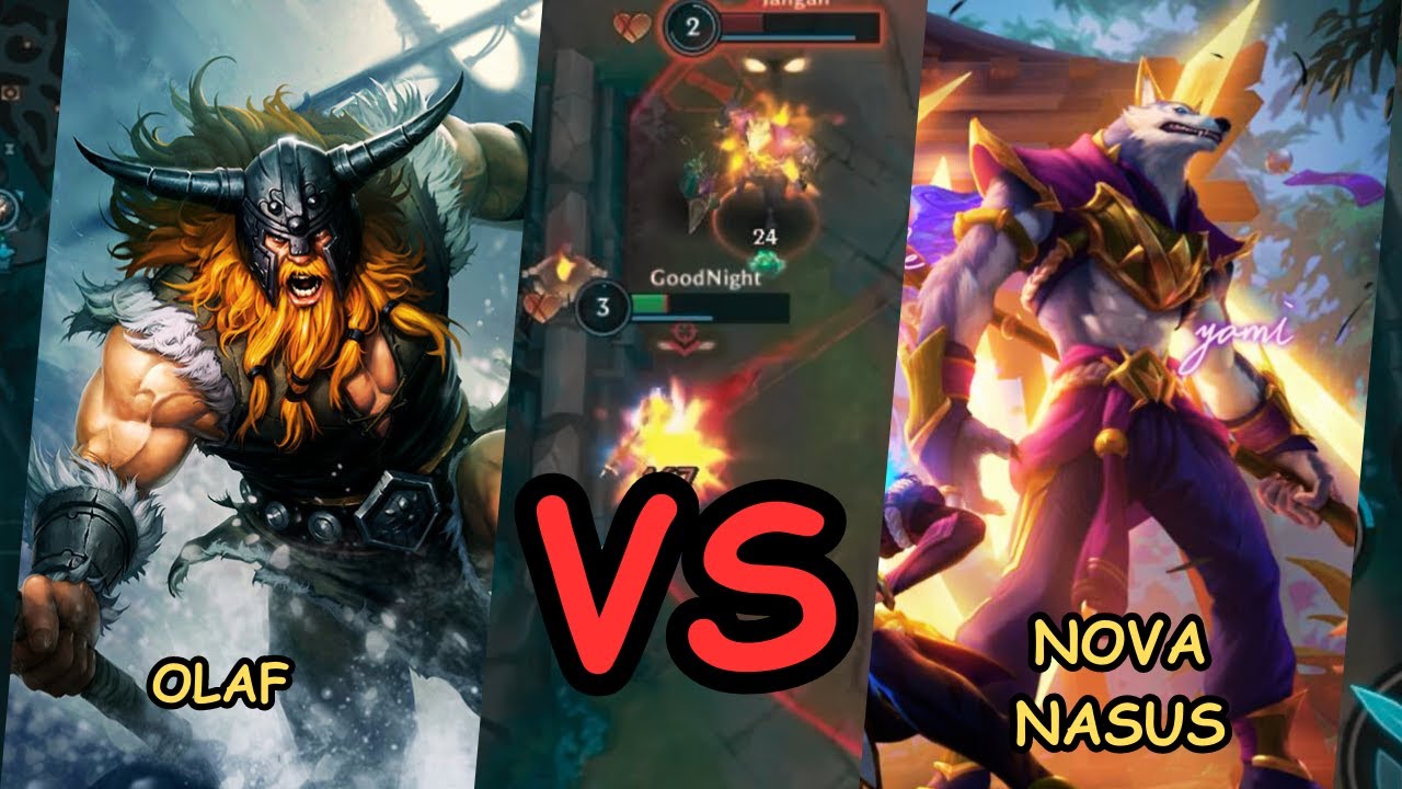Olaf VS Nova Nasus Baron Lane Match Up Gameplay