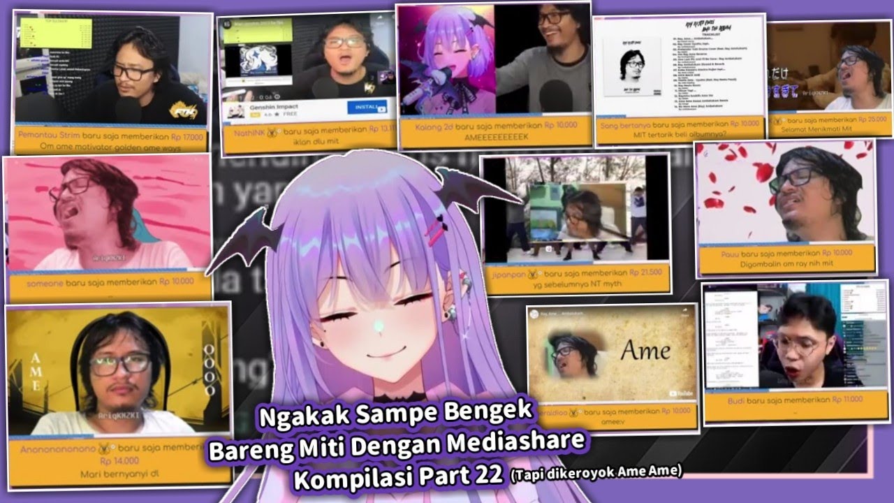 Ngakak bareng Miti dengan Mediashare Ame Ame Part 22 | 【 Clip Mythia Batford 『 Vtuber Indie 』 】