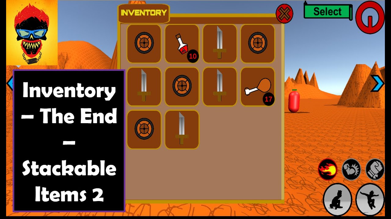 Unity Game - Inventory - The End - Stackable Items 2