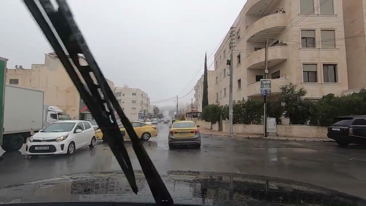 الامطار والضباب في الاردن - عمان - شهر شباط 2025 - مرج الحمام / ضاحية النخيل / طريق المطار