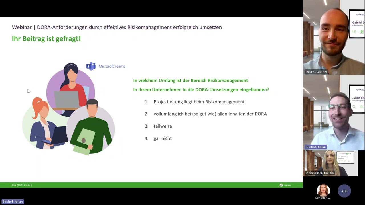 Webinar: DORA-Anforderungen durch effektives Risikomanagement erfolgreich umsetzen