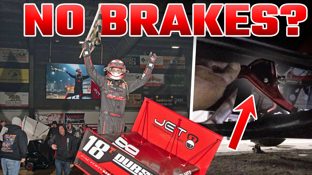 Trying To Win A Race With NO BRAKES....(Red Bluff Outlaws)