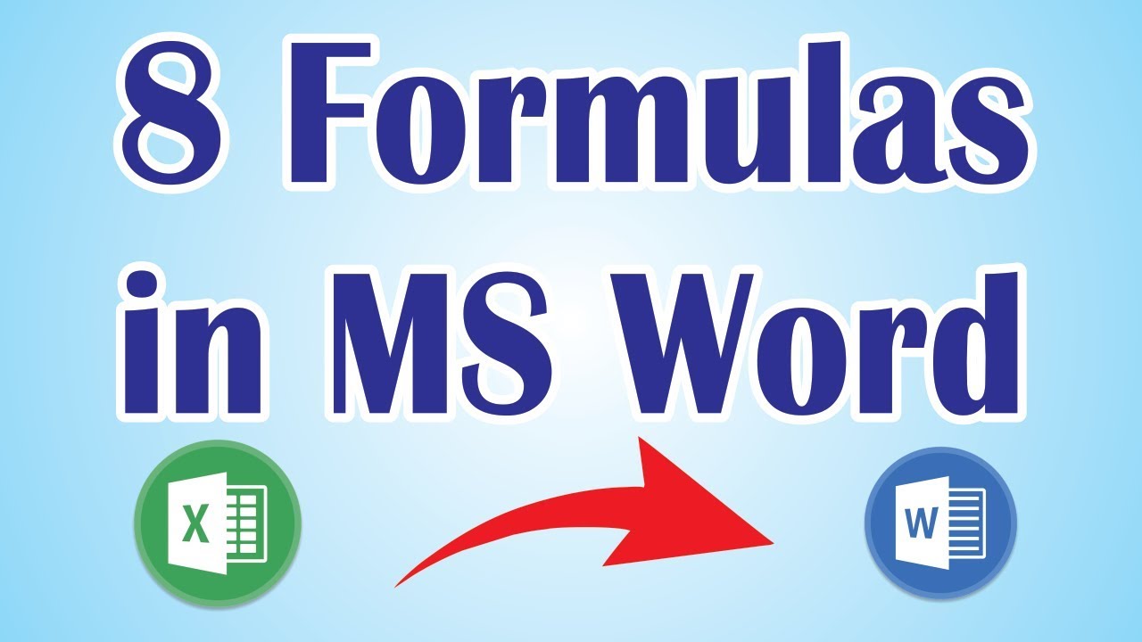 How to apply formulas in MS Word || excel formulas in MS Word || MS word tips and tricks 2019