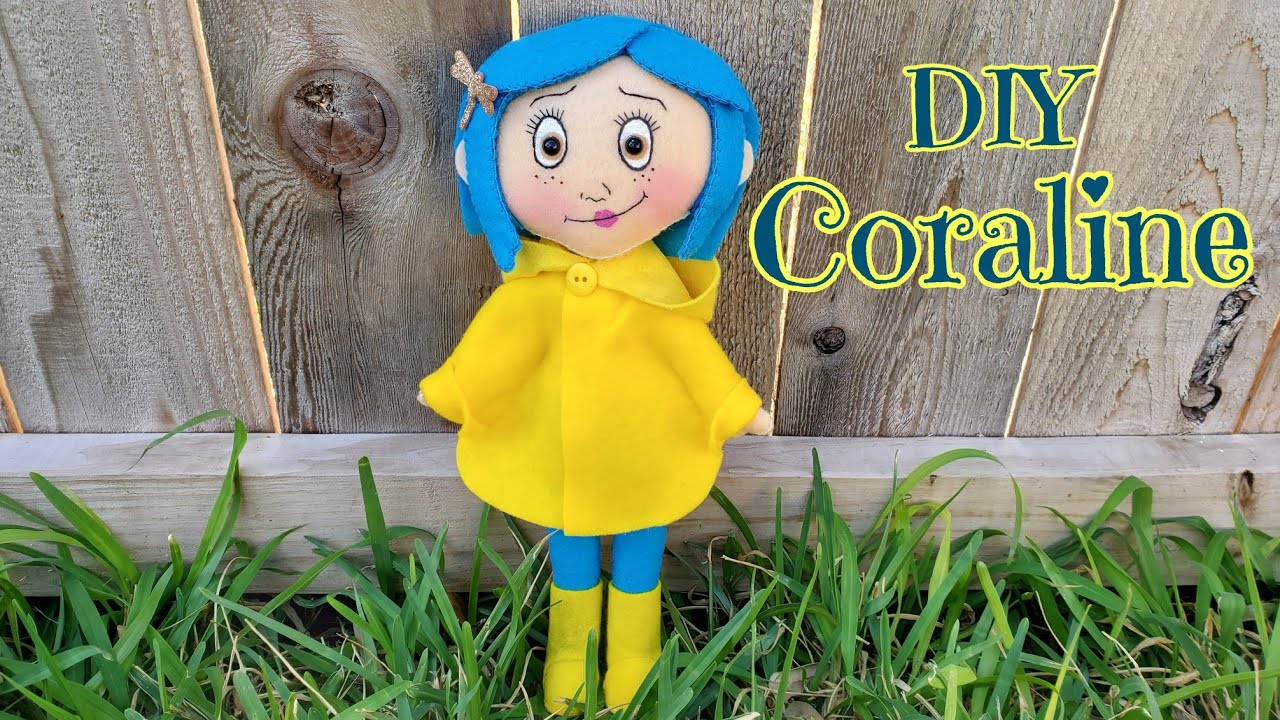 💙💛 DIY Coraline/ 💛💙 Coraline Felt/ 💛💙Coraline de fieltro           @EsmeraldaVital
