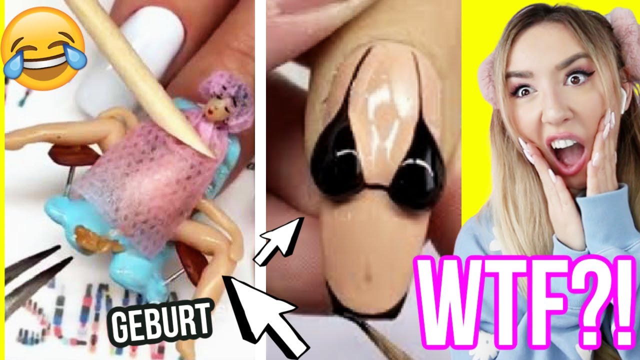 mache niemals die SCHLIMMSTEN TIKTOKS NAGELDESIGNS an deine NÄGEL für 24 STUNDEN nach (geht SCHIEF)
