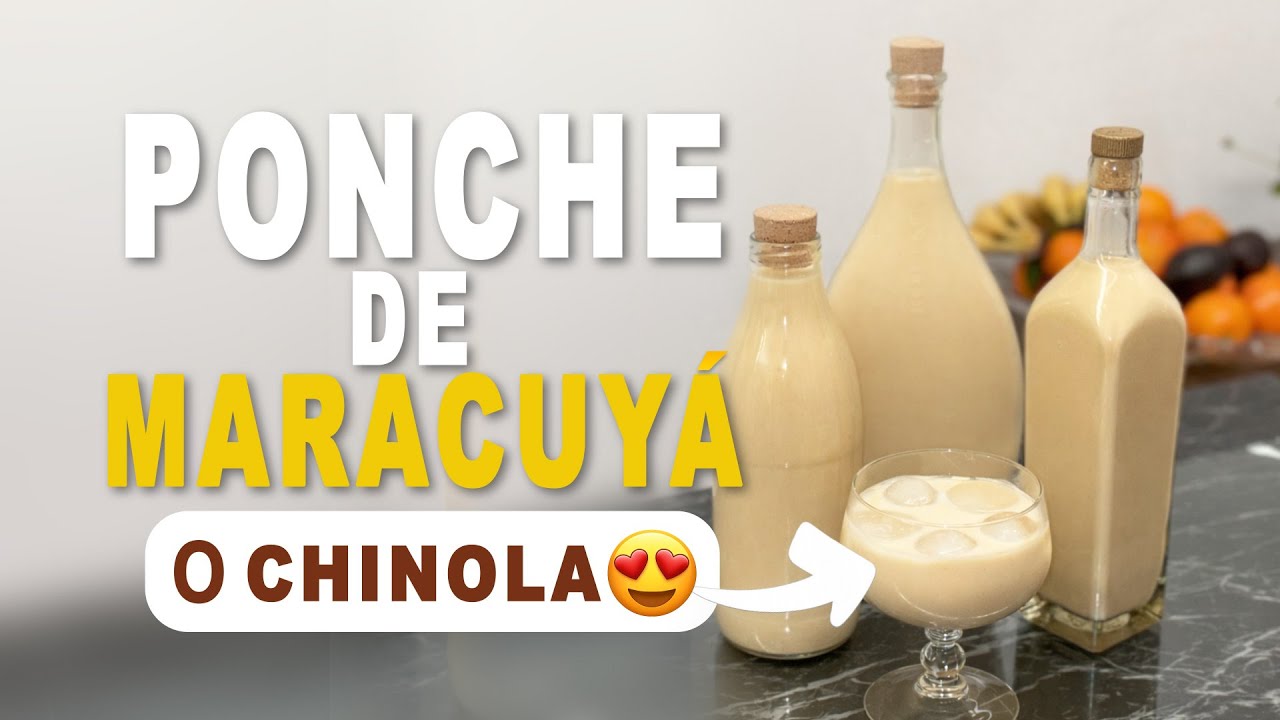 Ponche De Maracuyá (Chinola) Casero 😍  Cremoso y Súper Fácil