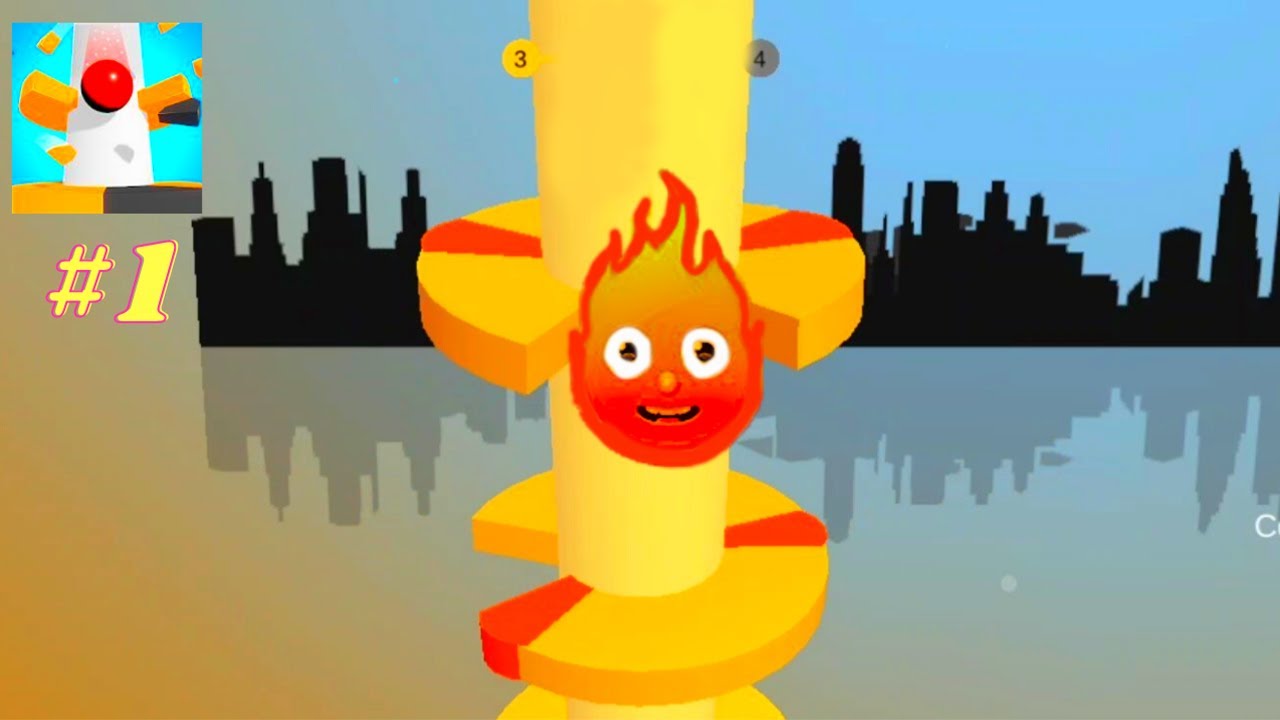 Helix Jump 3D‬ ​​- MAX LEVEL Gameplay Android,iOS  All Levels (1-3) #Shorts