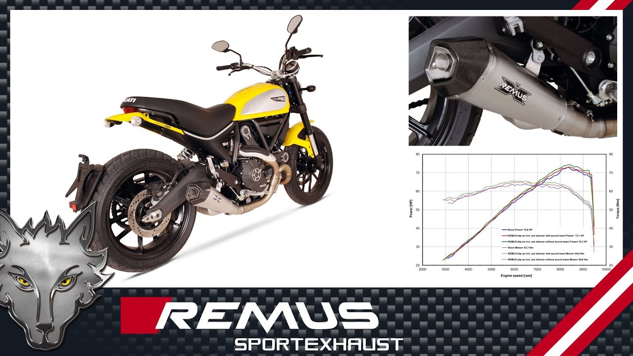 Ducati Scrambler Mod. 2015 with REMUS Hypercone slip on sport exhaust