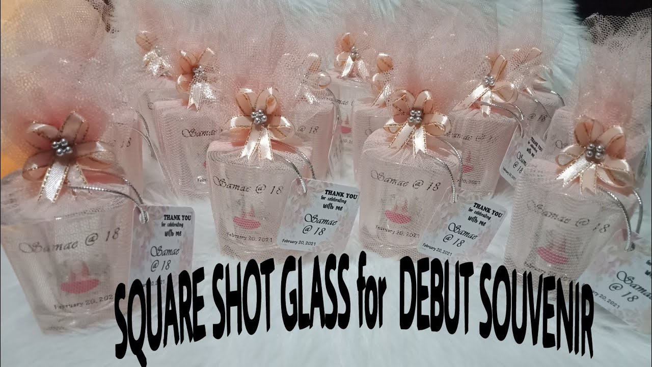 Square Shot Glass Souvenir for Debut Occasion| Quick and Easy handmade