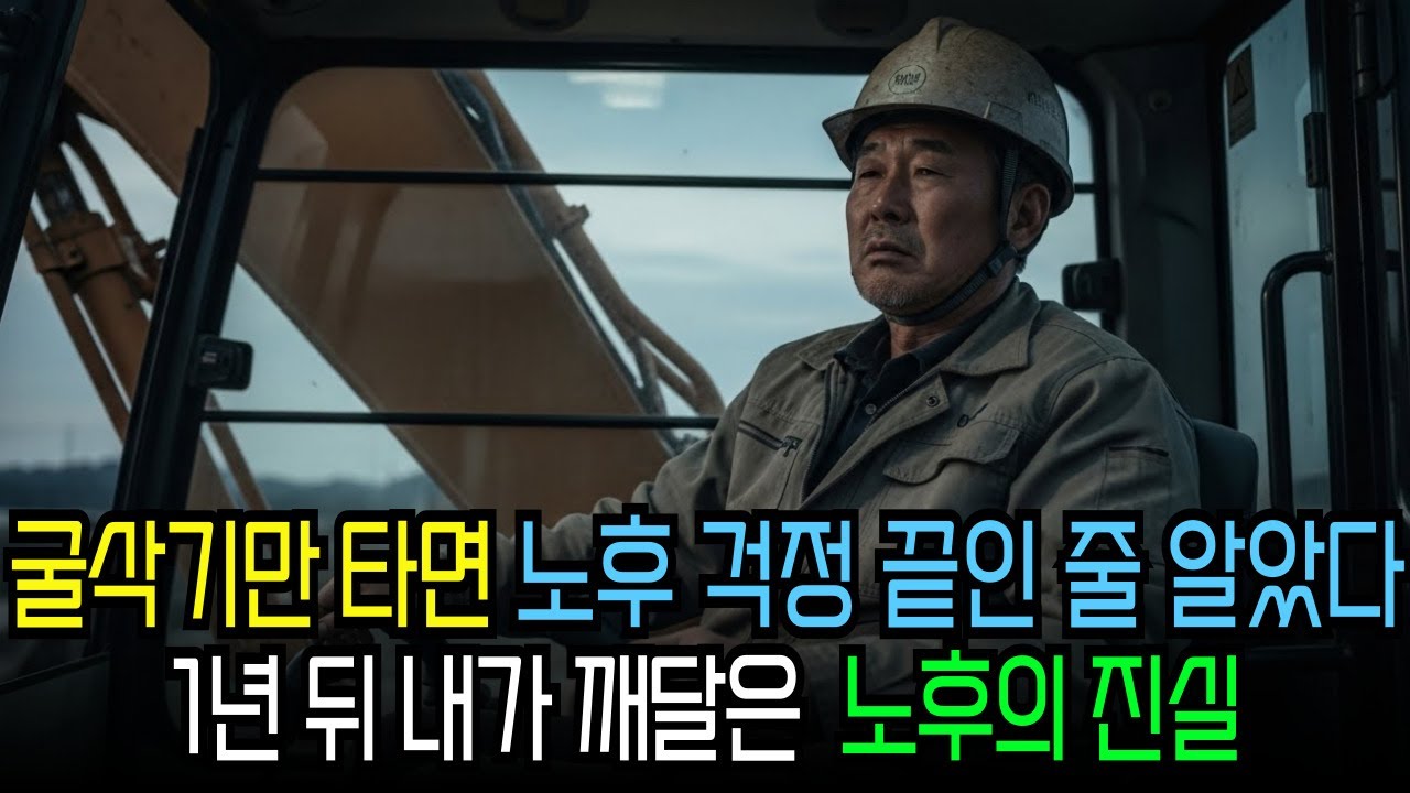 굴삭기만 타면 노후걱정 끝인 줄 알았다.. 1년 뒤 내가 깨달은 노후의 진실