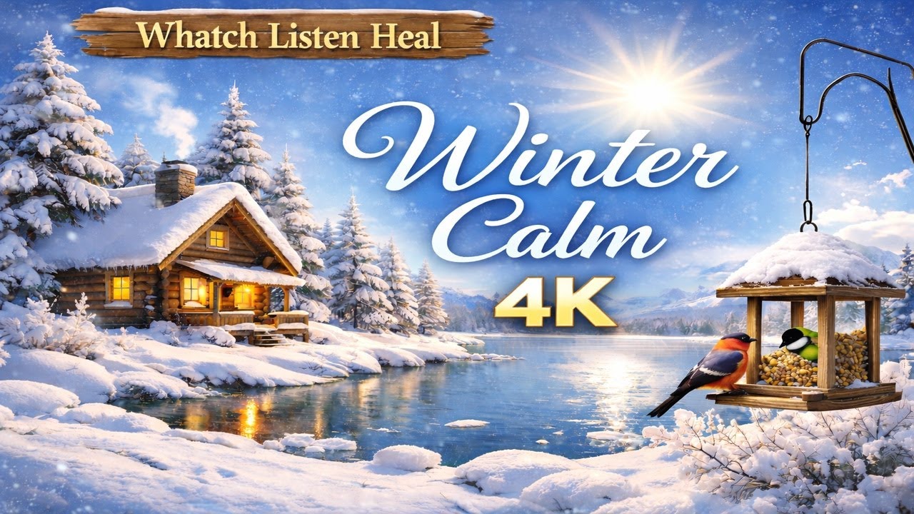 Winter Calm ❄️ Birds at the Feeder | 4K Nature Sounds | Watch • Listen • Heal