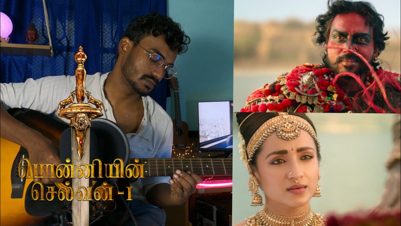 AGA NAGA Ponniyin Selvan TAMIL GUITAR Tutorial | AR Rahman | Capo with Vicky