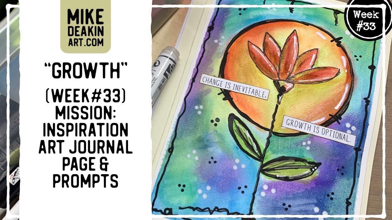 Art Journal Page with Faber Castell Big Brush Pitt Pens.