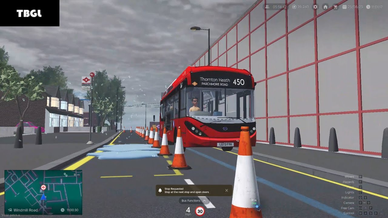 (Pipe Burst) Driving the route 450 from West Croydon to Thronton Heath/Parchmore Road in Roblox CR