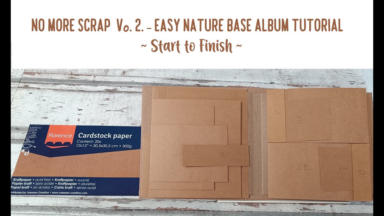 NO MORE SCRAP Vo.2. | NATURE BASE ALBUM TUTORIAL ~ Start to Finish ~ Scarpbook mini 2024