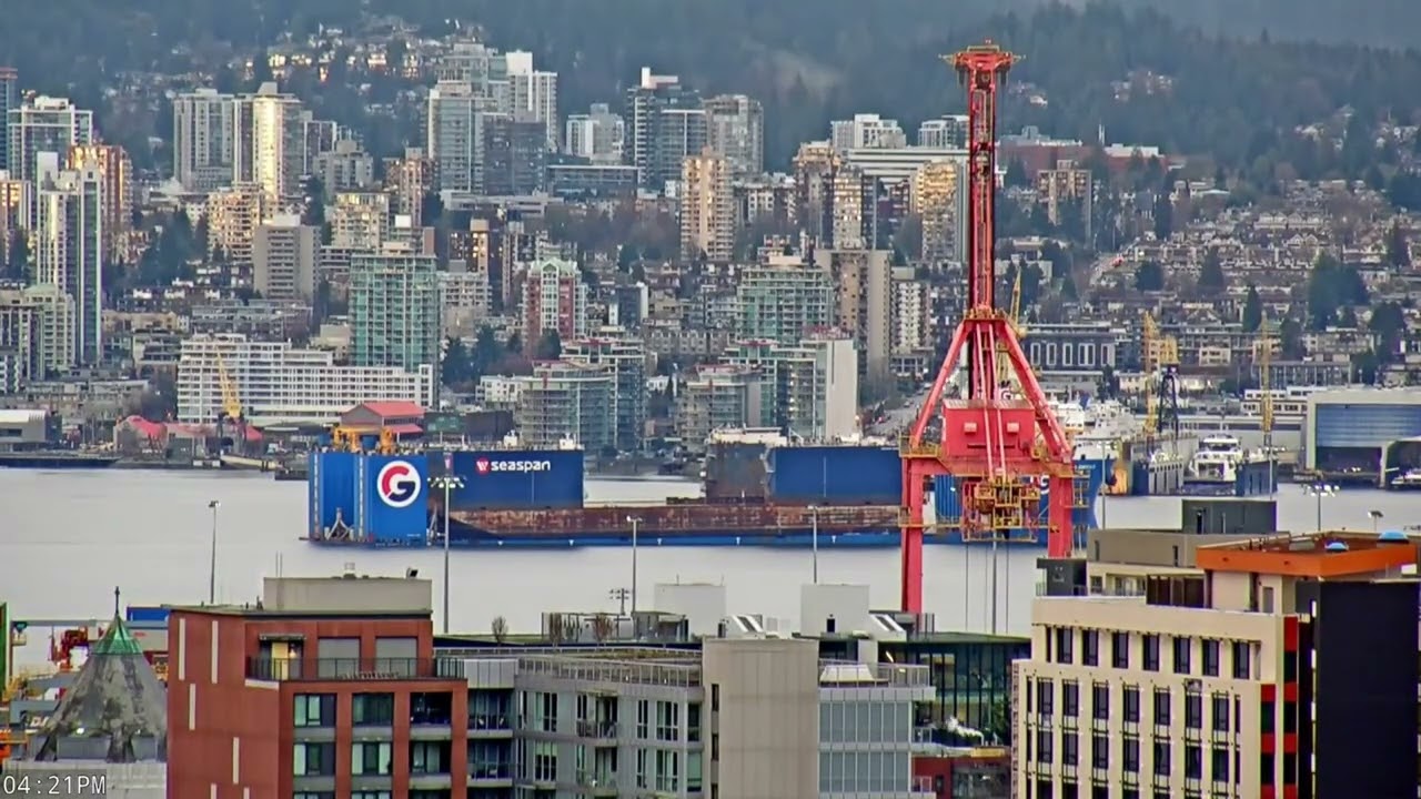 Rare Heavy Lift Ship GPO Emerald Vancouver |4 Day Timelapse: Submerging, Barge Loading & Departure
