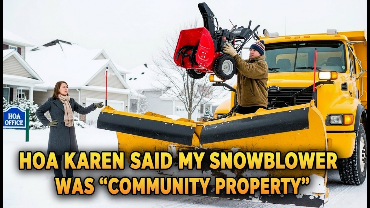 HOA Karen Said My Snowblower Was “Community Property” — So I Packed Up and Took the Only Plow Truck