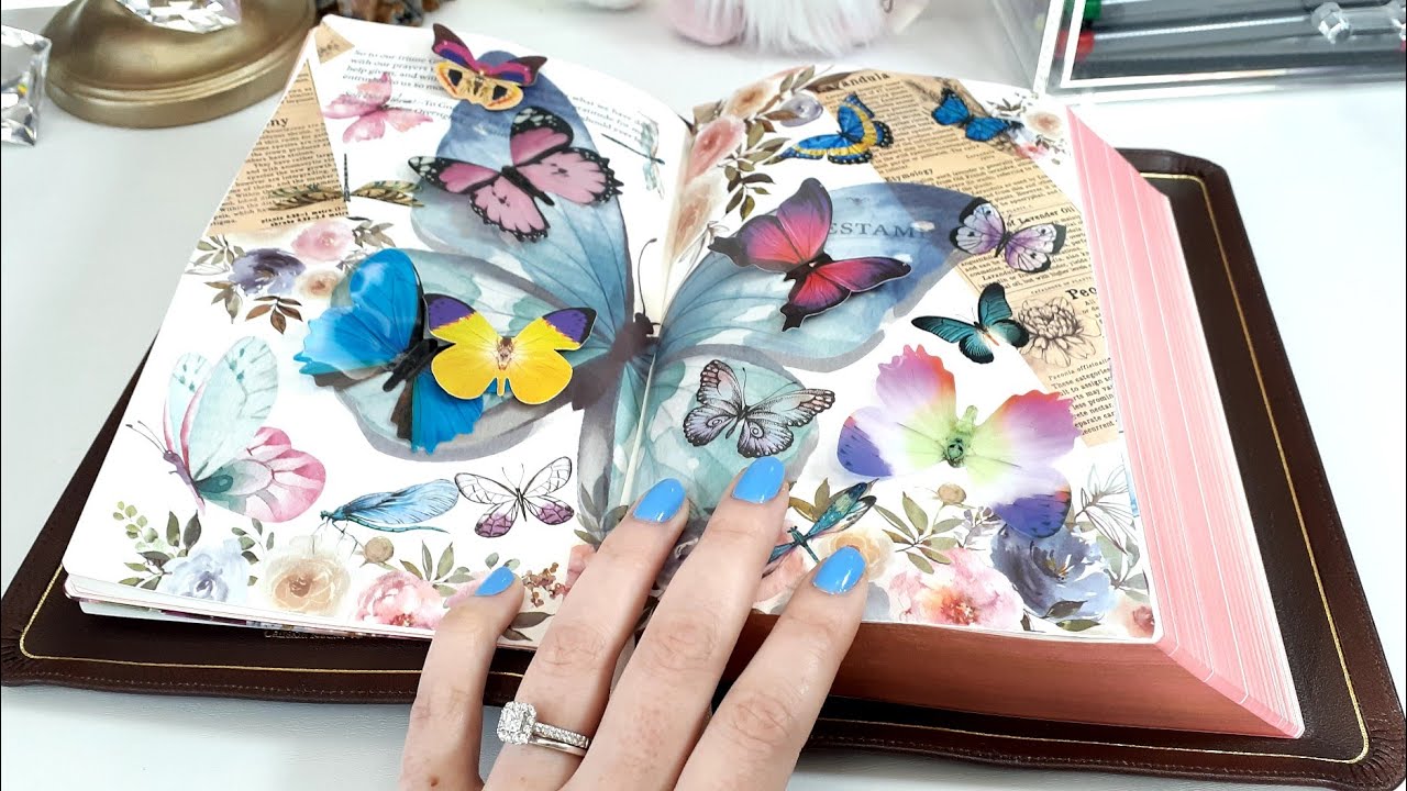 How I Break In My Bible... Process Video ✍📖 @catwoods5499 #howto #biblegarden #process