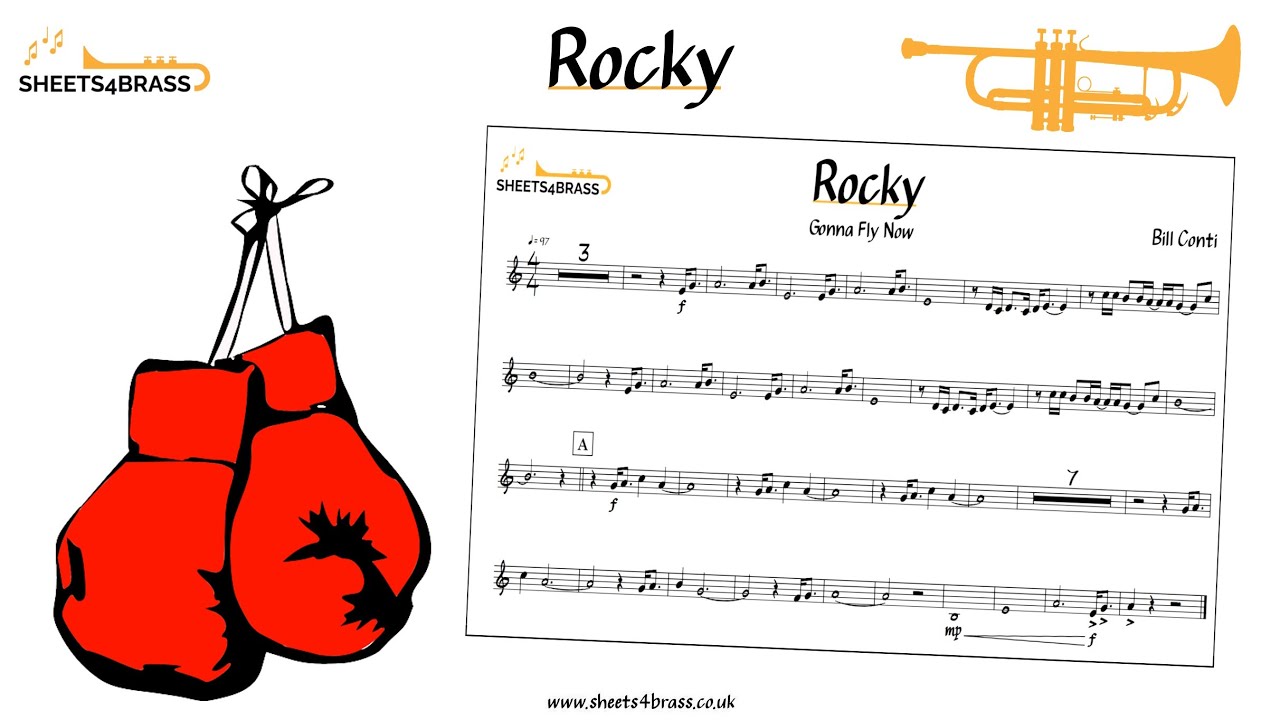 Rocky Theme Gonna Fly Now for Trumpet with Sheet Music