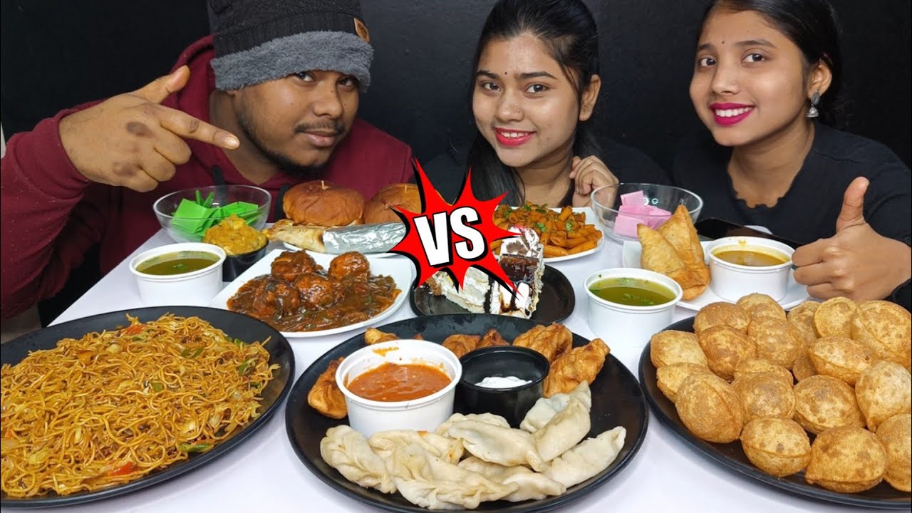 60 Seconds Hands Or No Hands Challenge | Momos, Golgappa, Samosa And Burger all Finished in Seconds