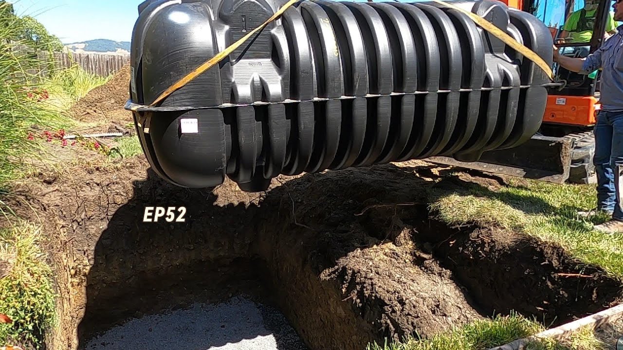 Installing a plastic sump tank in a high ground water area (1000 gallon Roth Multitank) EP52