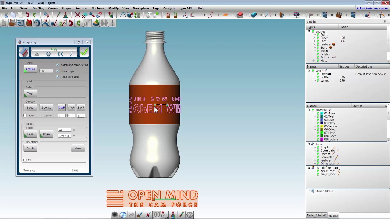 hyperCAD-S 2016.2 - Curve wrapping