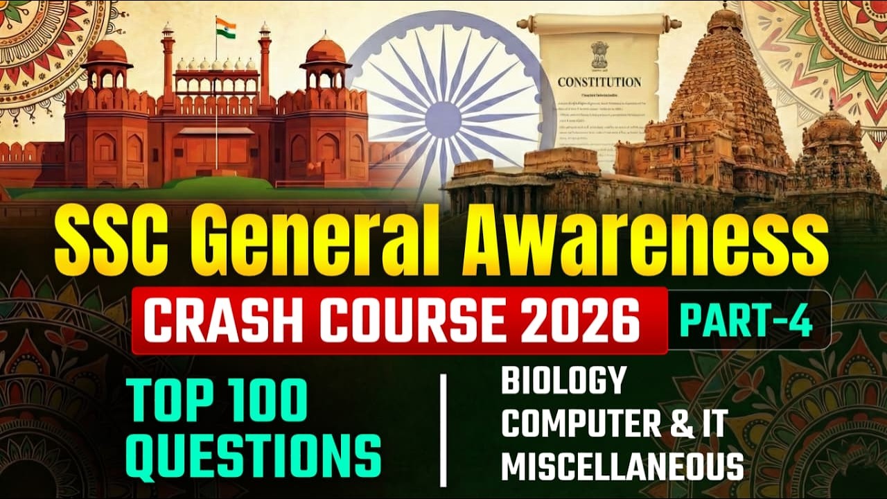 SSC GA 2026 Part-4 | Top 100 Biology & Computer Questions | Complete Revision Marathon