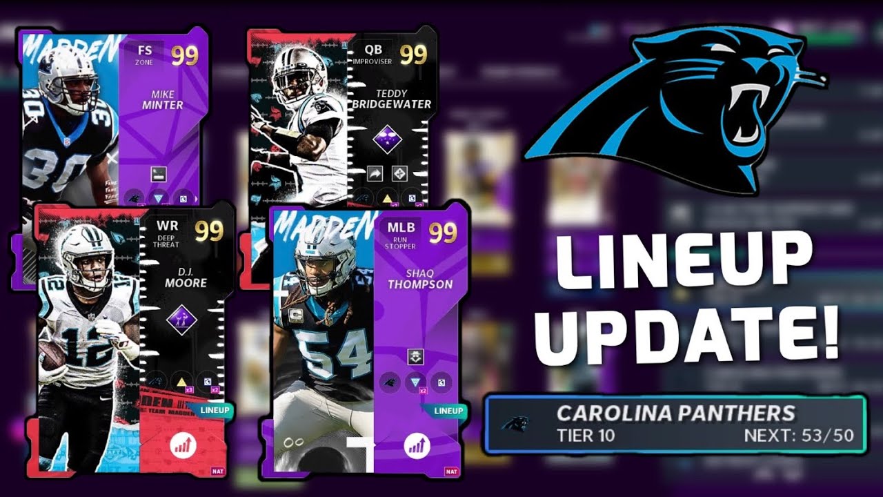 Panthers Theme Team Lineup Update! New Uniforms + Gameplay! | Madden 21 Ultimate Team