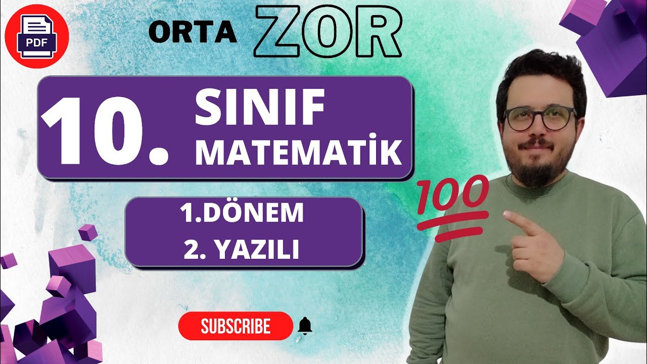 10.SINIF MATEMATİK💯 1. DÖNEM 2.YAZILI HAZILIK SORULARI | ORTA ZOR |MATEMATİK OFİSİM