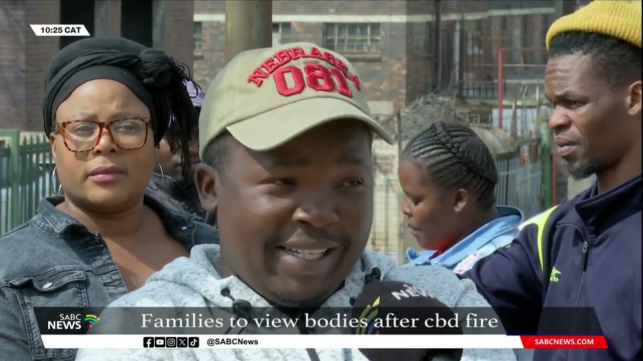 JHB CBD Fire | Growing number of families outside Hillbrow mortuary waiting to identify loved ones
