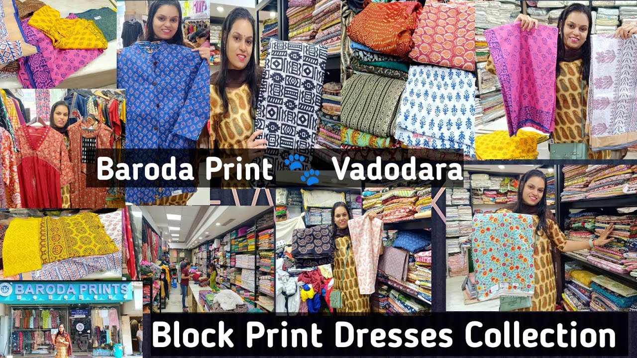 BARODA PRINT 🐾| Best Cotton, Batik, Block Print , Shop IN Vadodara 🛍️🥳part -1 