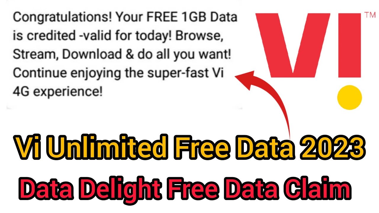 Vi 1GB feee data😱 | Vi data delight free data claim | Vi free data today 2023