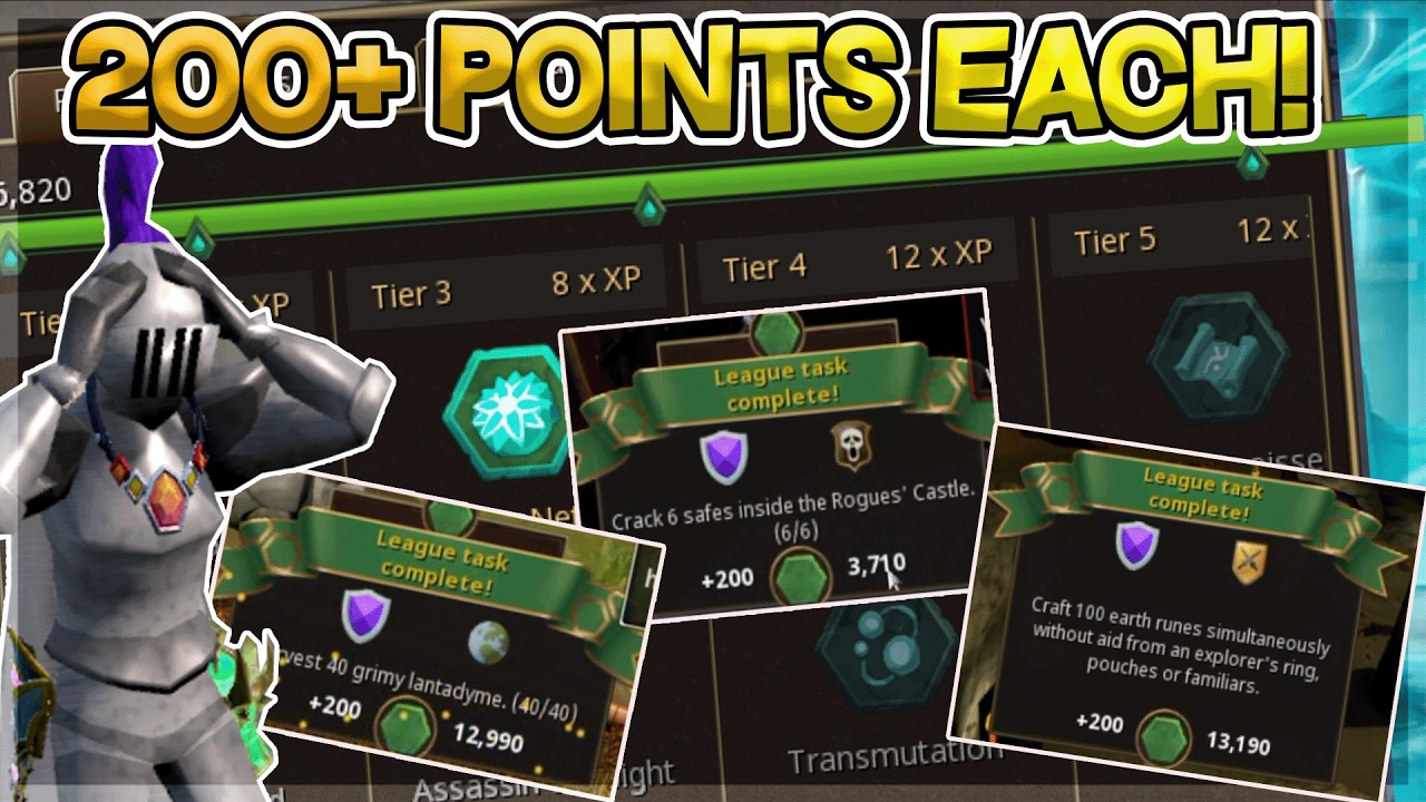 10 INSANELY EASY Tasks for 200+ League Points EACH! | RS3 Leagues II