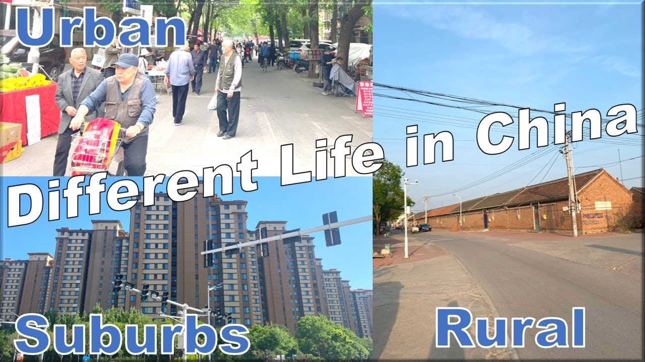 How different can life be in the urban, suburban, and rural areas of the same city in China?