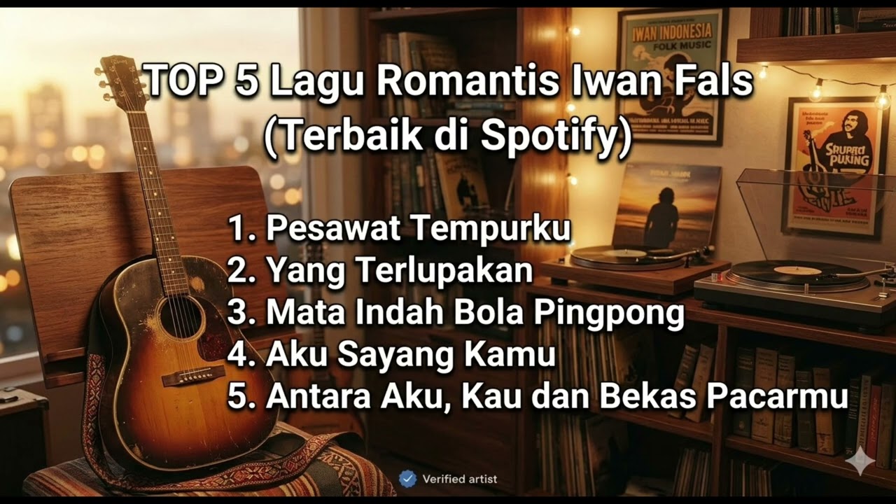 TOP 5 Lagu Romantis Iwan Fals Terbaik & Paling Populer (Spotify Version)