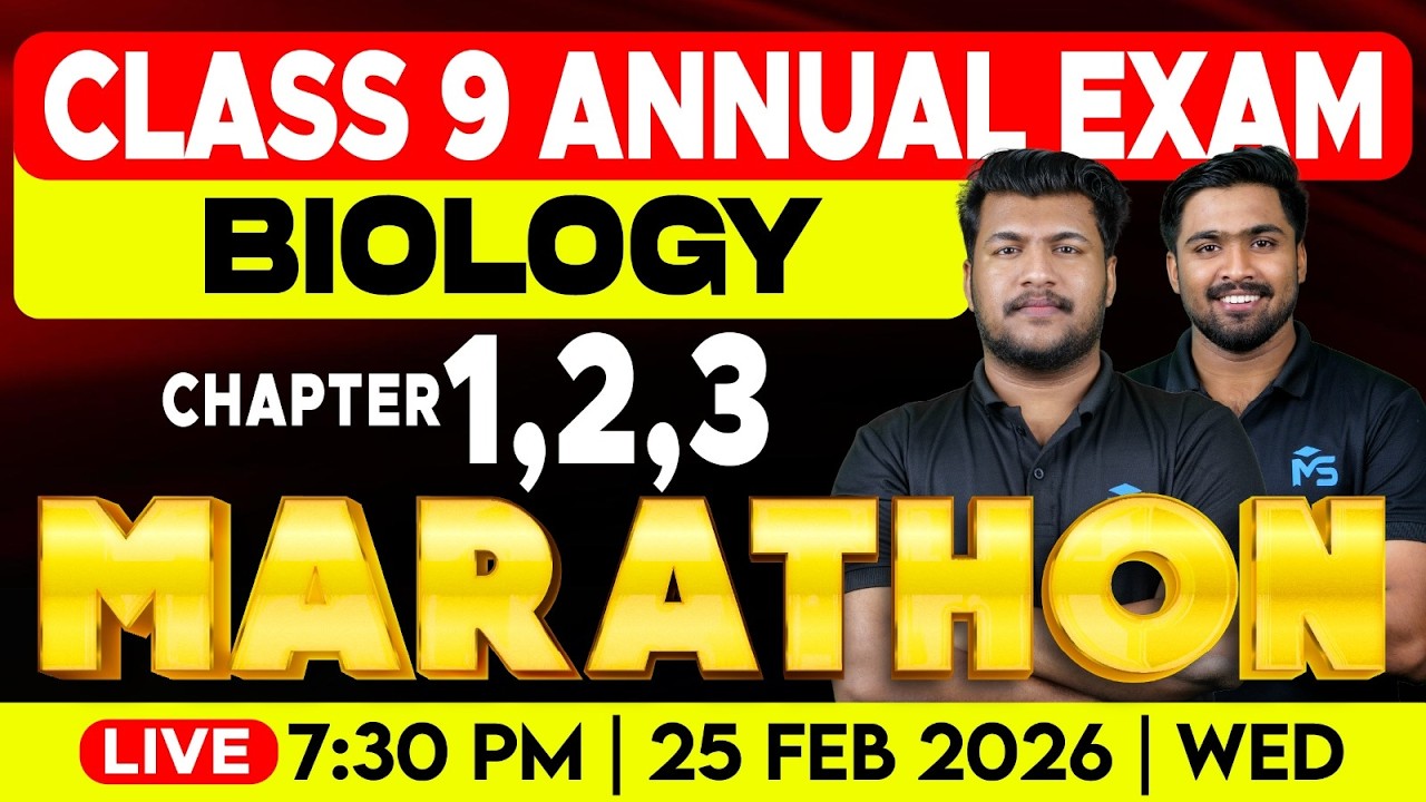 CLASS 9 Annual Exam 2026 | Biology Chapter 1,2,3 Marathon | MS SOLUTIONS