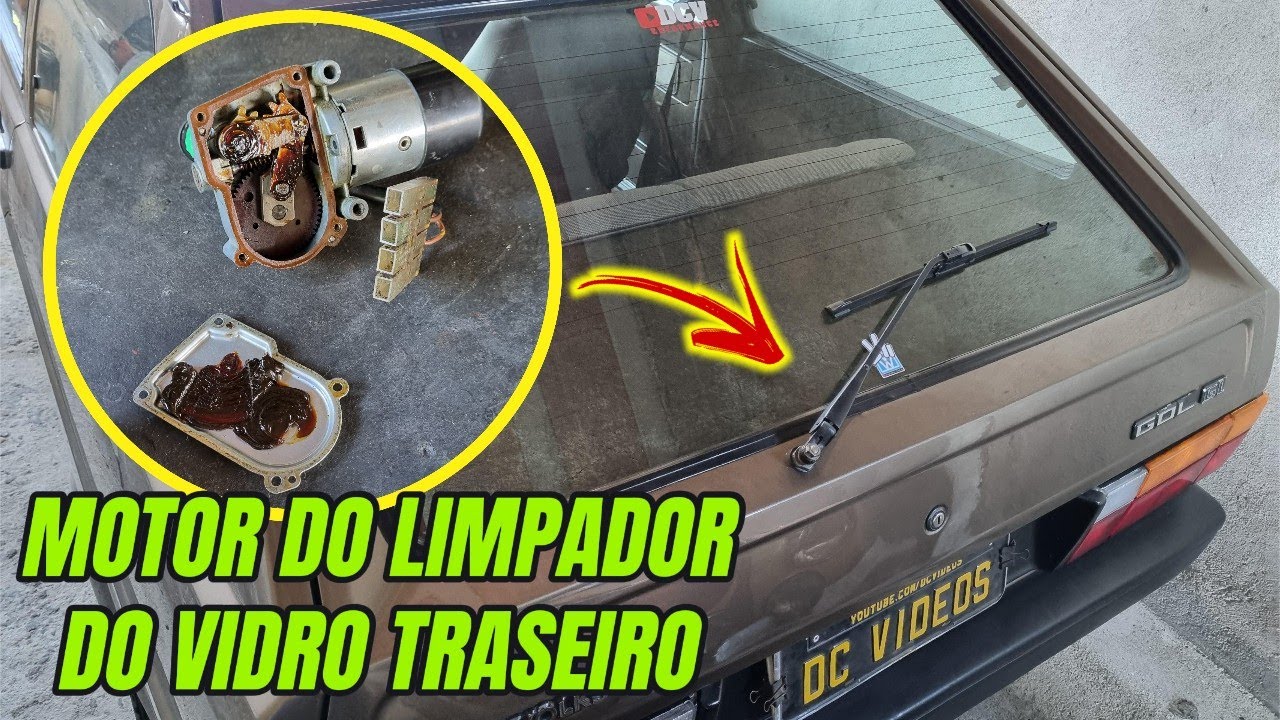 DESMONTAGEM, MANUTENÇÃO E MONTAGEM DO MOTOR DO LIMPADOR DO VIDRO TRASEIRO LINHA VOLKSWAGEN