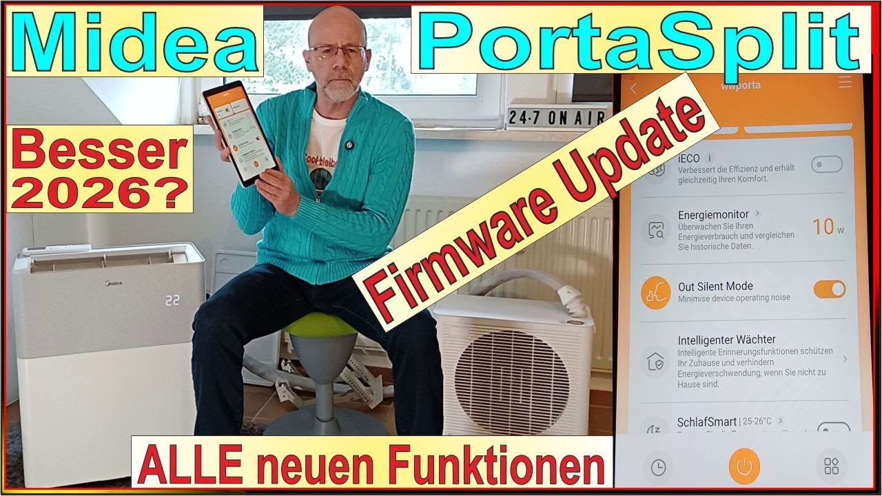 PortaSplit Firmware Upgrade 2026 - ALLE neuen Funktionen - PortaSplit 2026 noch besser? Midea