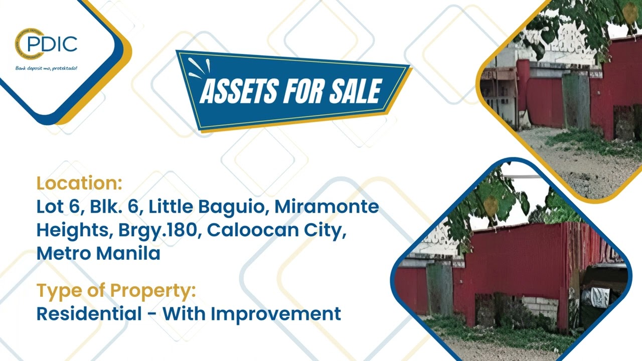 Residential Lot with Improvement in Caloocan City for Negotiated Sale by PDIC