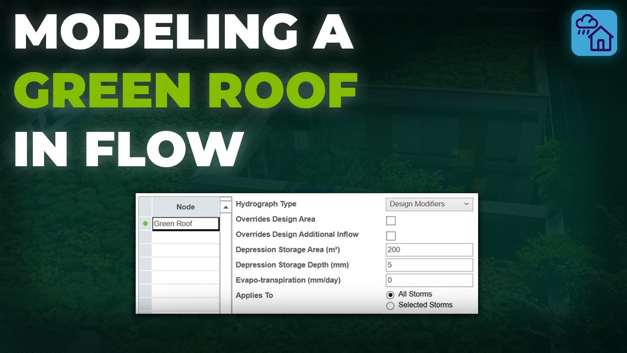 How to model Green Roof in Causeway Flow