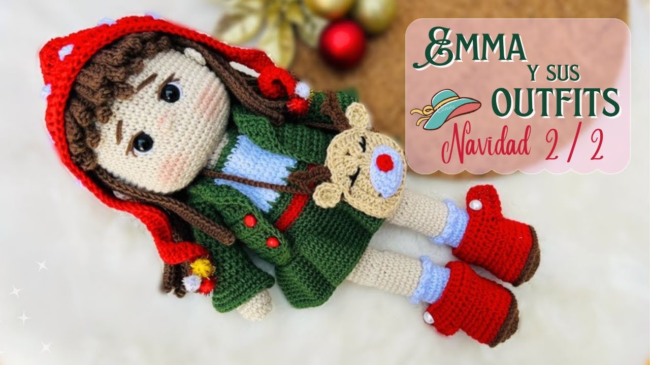 Эмма и ее наряды 🎀 2/2 РОЖДЕСТВО - КУКЛА АМИГУРУМИ