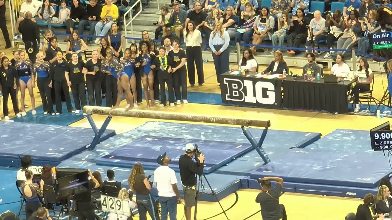 Jordan Chiles UCLA Final Beam Performance 🔥 #jordanchiles #uclabruins #uclagymnastics  